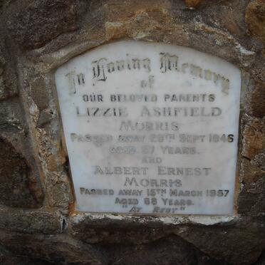 MORRIS Albert Ernest -1957 &amp; Lizzie Ashfield -1946