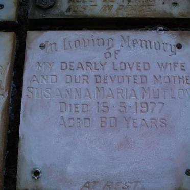 MUTLOW Susanna Maria -1977