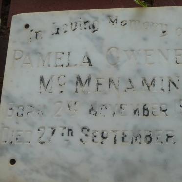 McMENAMIN Pamela Gweneth 1936-1972