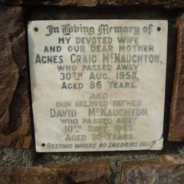 McNAUGHTON David -1965 &amp; Agnes Craig -1958