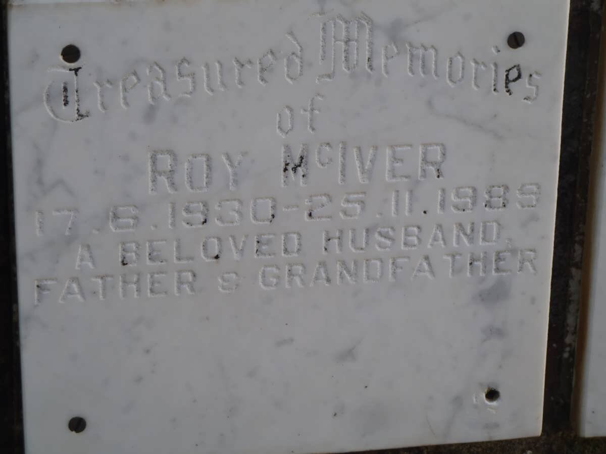 McIVER Roy 1930-1989
