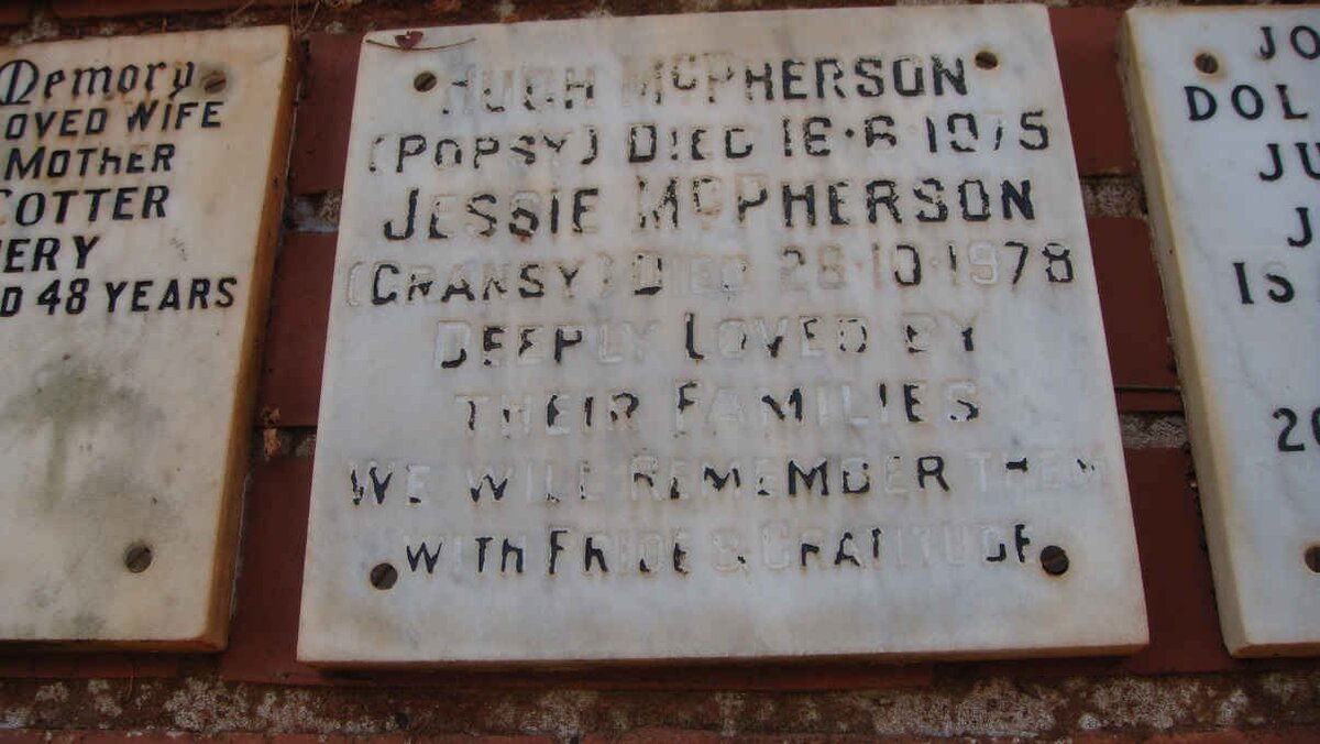 McPHERSON Hugh -1975 &amp; Jessie -1978