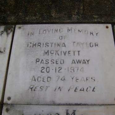 McKIVETT Christina TAYLOR -1974