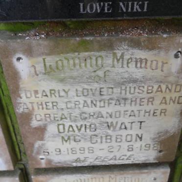 McGIBBON David Watt 1898-1981