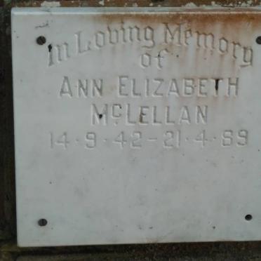 McLELLAN Ann Elizabeth 1942-1989