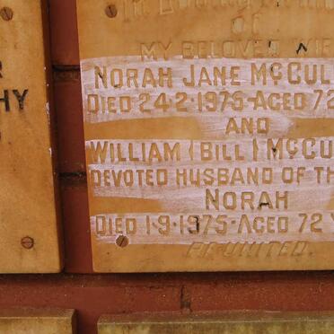 McCULLAGH William -1975 &amp; Norah Jane -1975