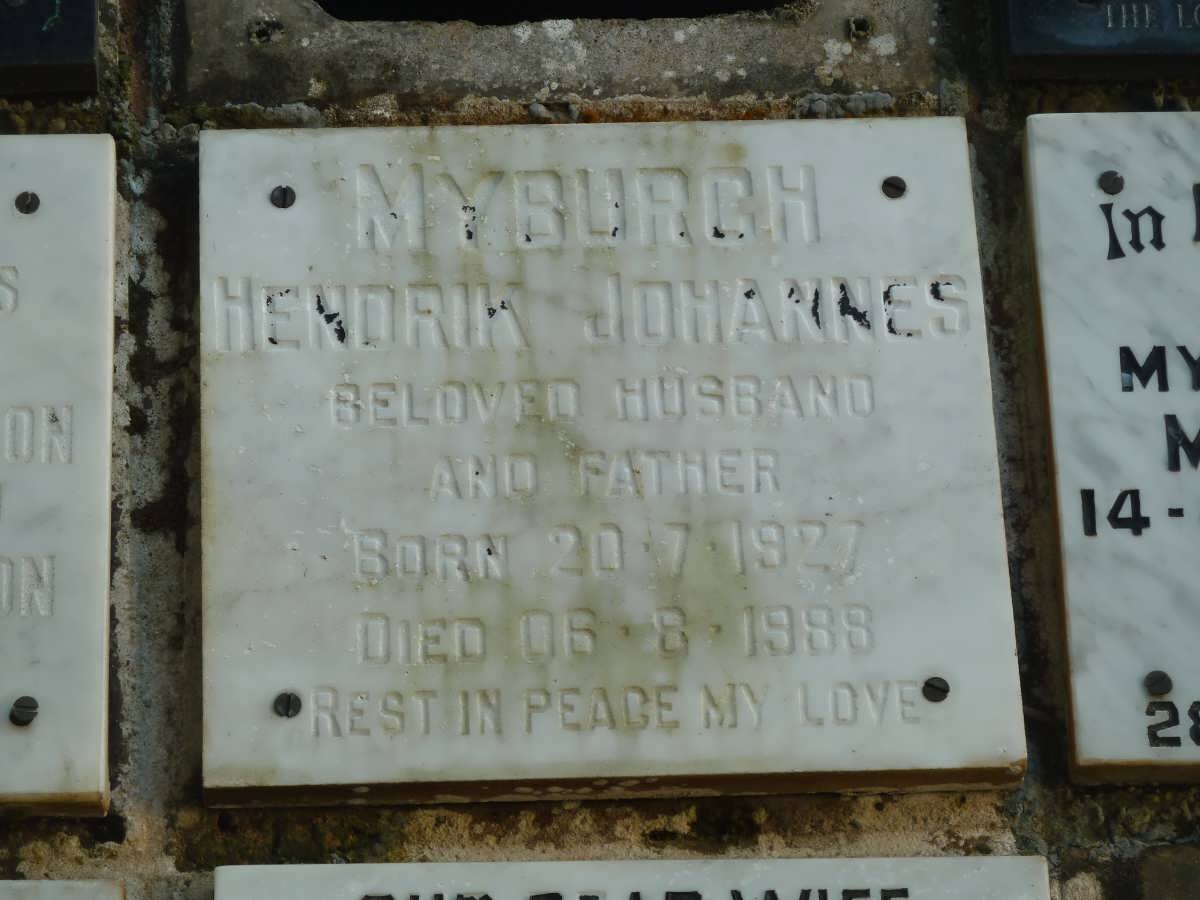 MYBURGH Hendrik Johannes 1927-1998