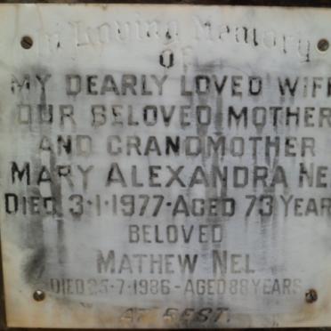 NEL Mathew -1986 &amp; Mary Alexandra -1977