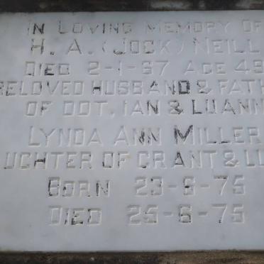 NEILL H.A. -1967 :: MILLER Lynda Ann -1975