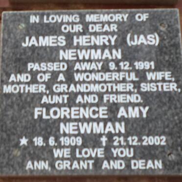 NEWMAN James Henry -1991 :: NEWMAN Florence Amy 1909-2002