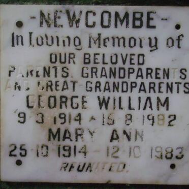 NEWCOMBE George William 1914-1982 &amp; Mary Ann 1914-1983