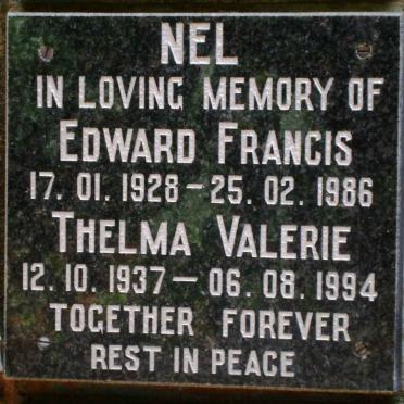 NEL Edward Francis 1928-1986 &amp; Thelma Valerie 1937-1994