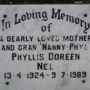 NEL Phyllis Doreen 1924-1989