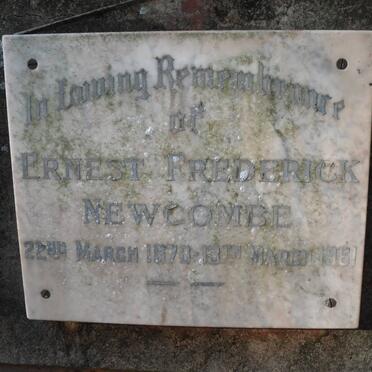 NEWCOMBE Ernest Frederick 1870-1961