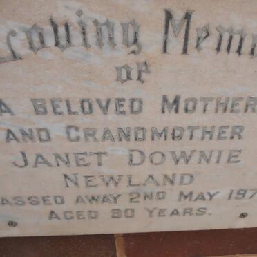 NEWLAND Janet Downie -1971