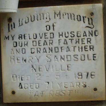 NEVILLE Henry Sandsole -1976