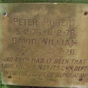 NIVEN Peter Robert 1976-1976 :: NIVEN William David 1976-1976