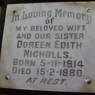 NICHOLLS Doreen Edith 1914-1980