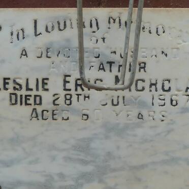 NICHOLAS Leslie Eric -1967