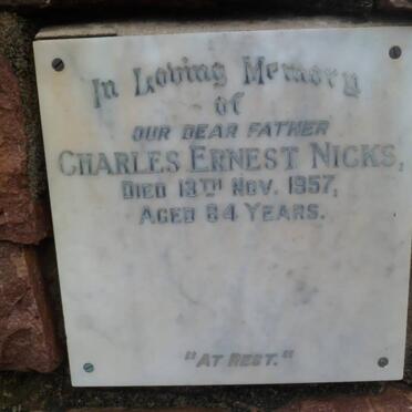 NICKS Charles Ernest -1957