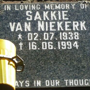 NIEKERK Sakkie, van 1938-1994