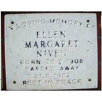 NIVEN Ellen Margaret 1908-1982