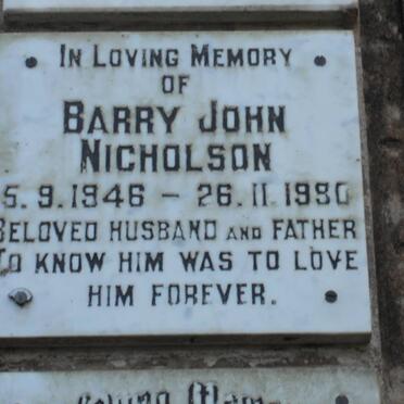 NICHOLSON Barry John 1946-1990