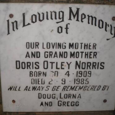 NORRIS Doris Otley 1909-1985