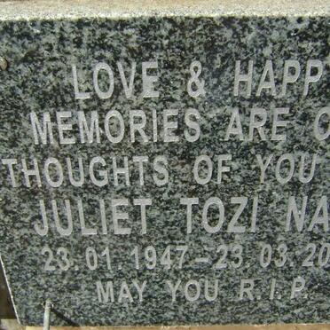 NALA Juliet Tozi 1947-2009