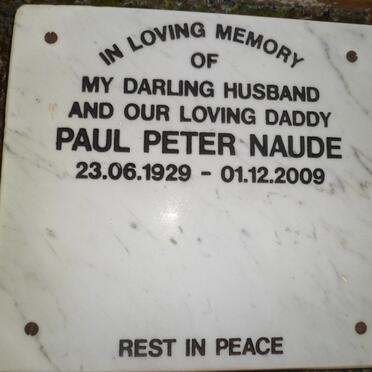 NAUDE Paul Peter 1929-2009
