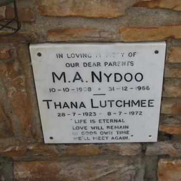 NYDOO M.A. 1908-1966 &amp; Thana Lutchmea 1923-1972