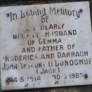 O'DONOGHUE John Anthony 1914-1983