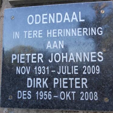 ODENDAAL Pieter Johannes 1931-2009 :: ODENDAAL Dirk Pieter 1956-2008