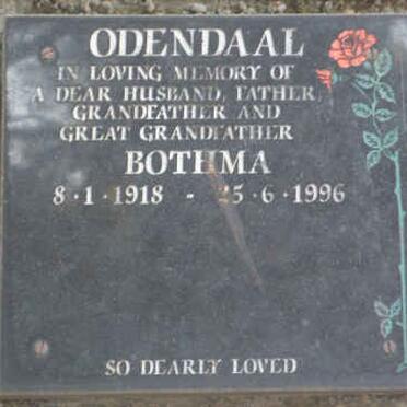 ODENDAAL Bothma 1918-1996