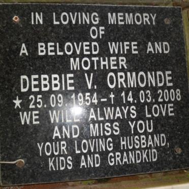 ORMONDE Debbie V. 1954-2008