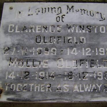 OLDFIELD Clarence Winston 1899-1981 &amp; Mollie 1914-1981