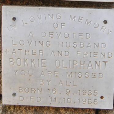 OLIPHANT Bokkie 1935-1988