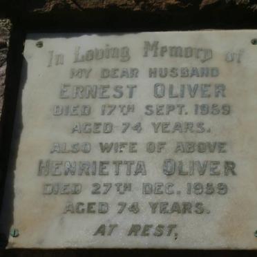 OLIVER Ernest -1959 &amp; Henrietta -1959