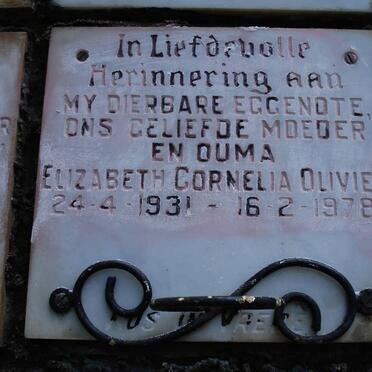 OLIVIER Elizabeth Cornelia 1931-1978