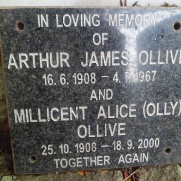 OLLIVE Arthur James 1908-1967 &amp; Millicent Alice 1908-2000