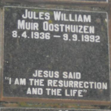 OOSTHUIZEN Jules William Muir 1936-1992