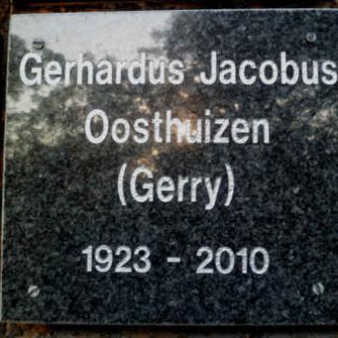 OOSTHUIZEN Gerhardus Jacobus 1923-2010