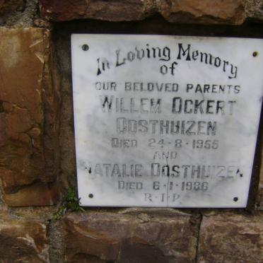 OOSTHUIZEN Willem Ockert -1955 &amp; Natalie -1986