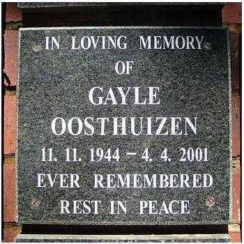 OOSTHUIZEN Gayle 1944-2001