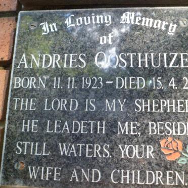 OOSTHUIZEN Andries 1923-2001
