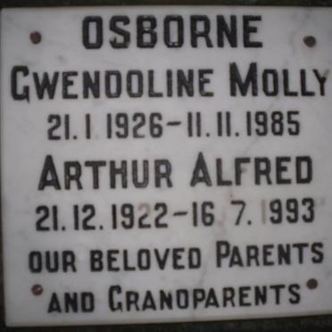 OSBORNE Arthur Alfred 1922-1993 &amp; Gwendoline Molly 1926-1985