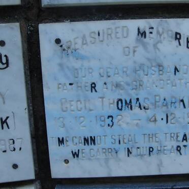 PARKES Cecil Thomas 1932-1987