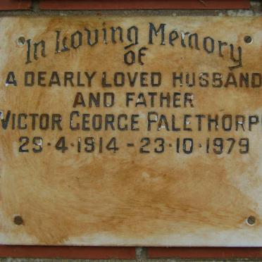 PALETHORPE Victor George 1914-1979