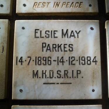 PARKES Elsie May 1896-1984