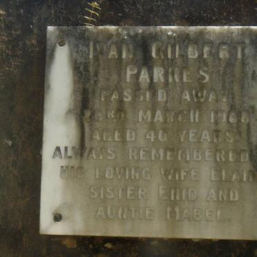 PARKES Ivan Gilbert -1960